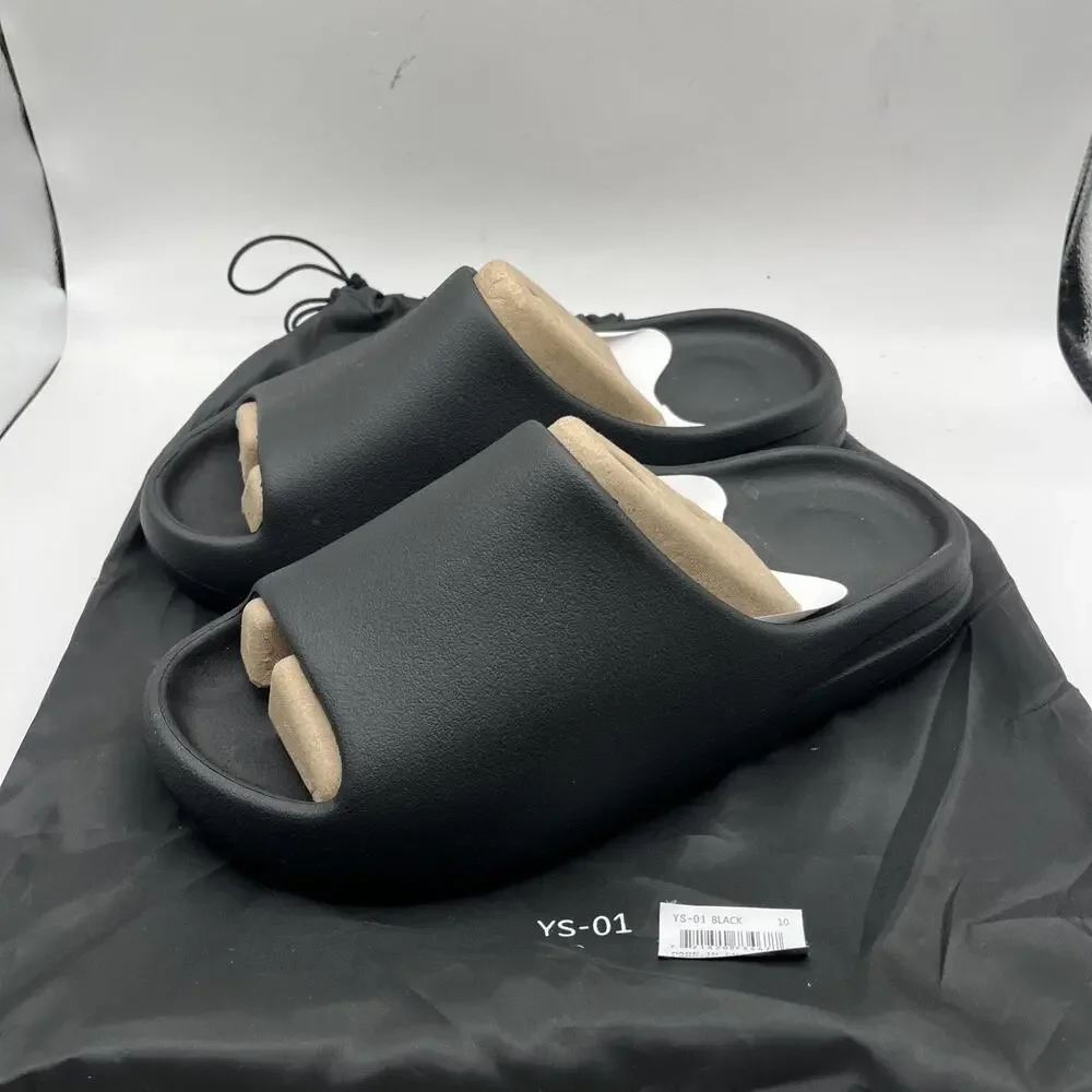 Yeezy YS-01 Slides size Men’s US 10 Black Color KNOW YOUR SIZE New With Bag